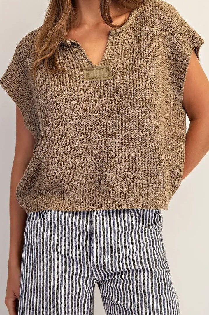 Olive Knit Top