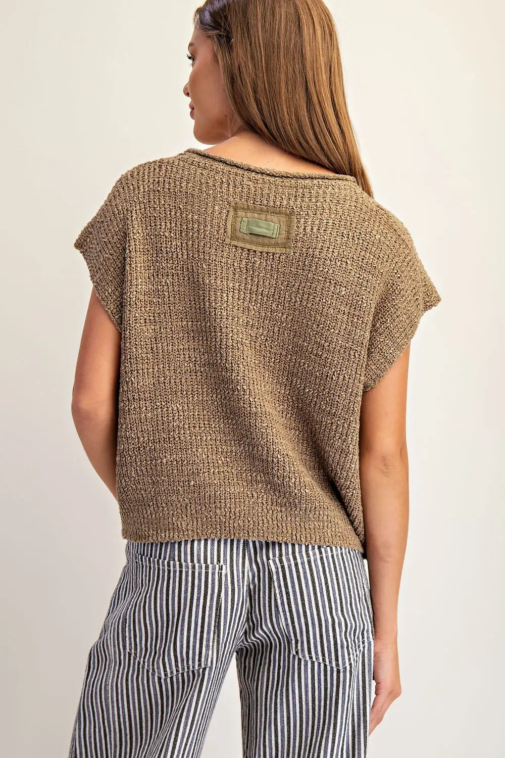 Olive Knit Top