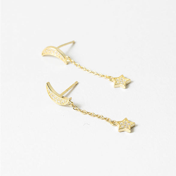 Moon + Star Earring