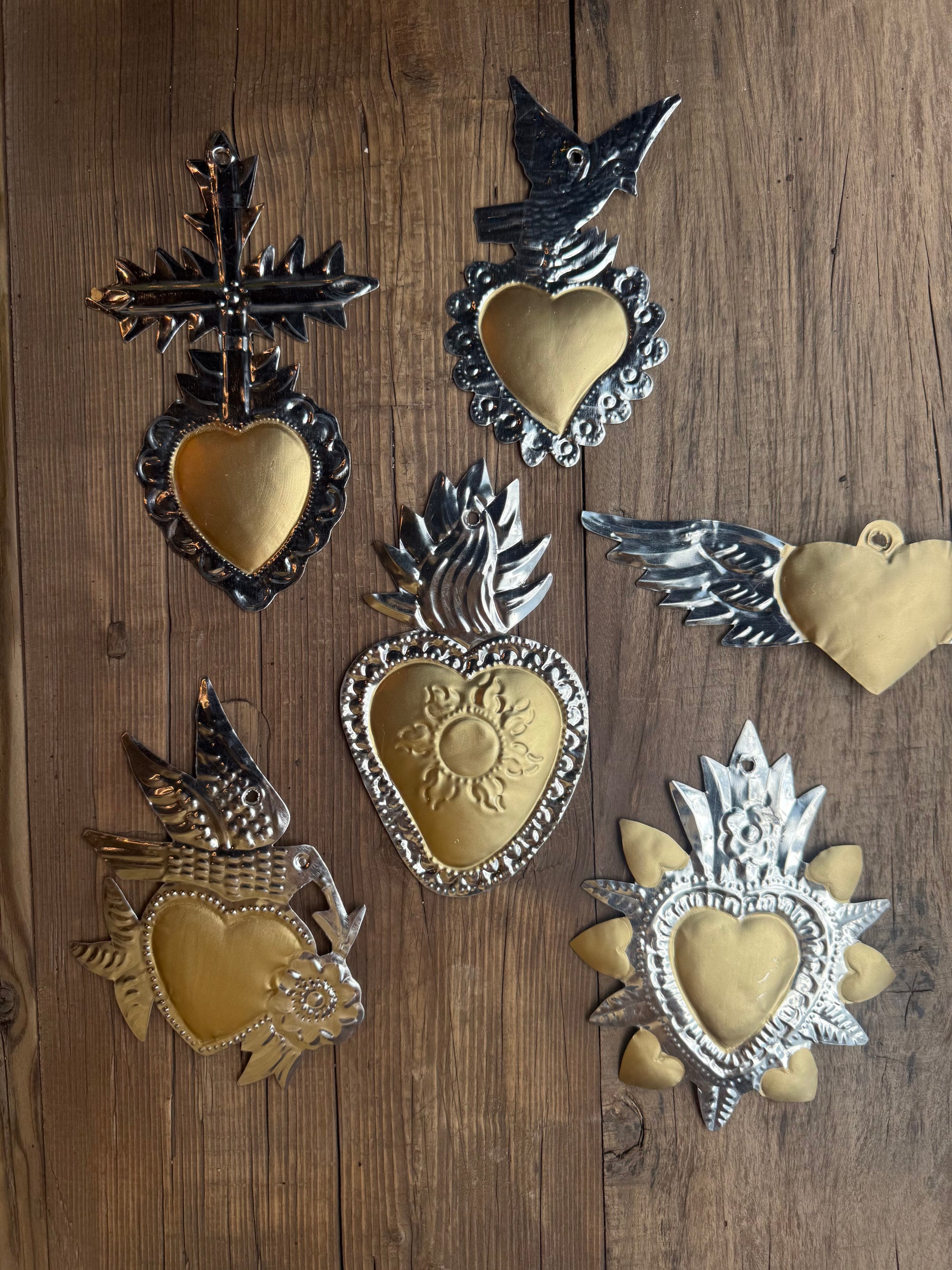 Gold Heart Flame Milagro