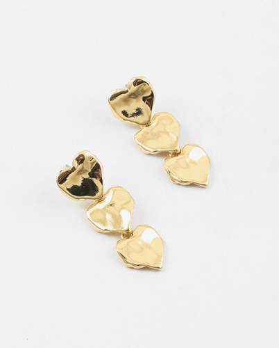 STACKED HEART EARRINGS