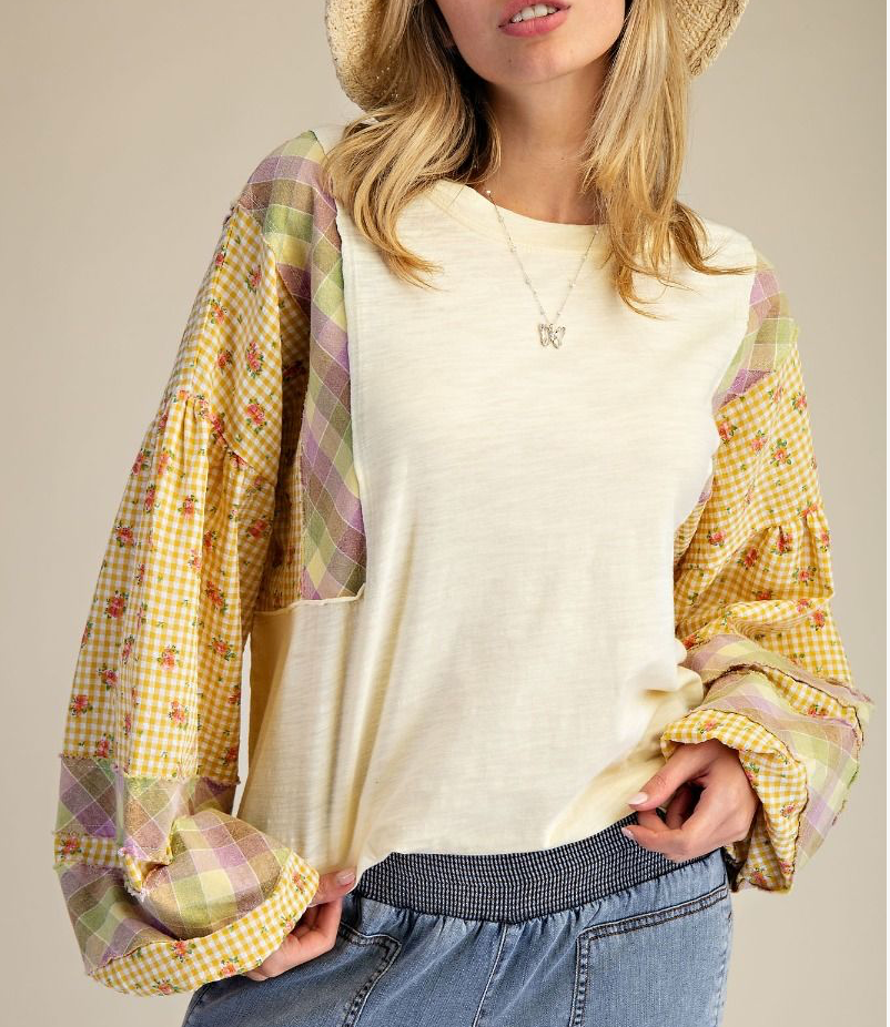 Patch Sleeve Top
